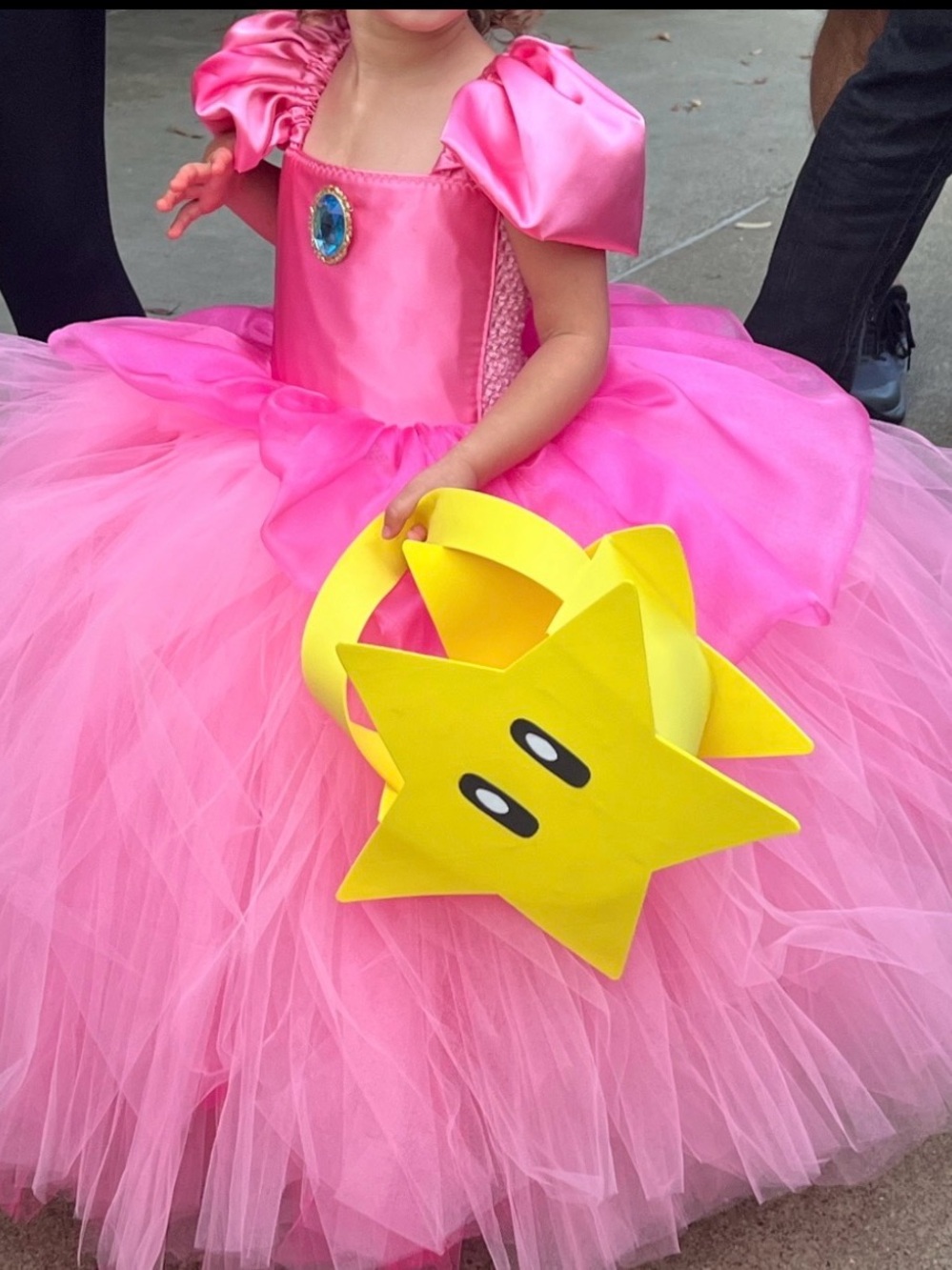 Princess Peach Tulle Costume Dress for Kids